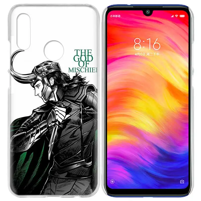 01 Чехол для Xiaomi Redmi Note 7 7A фотоаппаратов моментальной печати 7S 6 6A 5 Y3 K20 mi 8 до 9 лет CC9 CC9E A1 A2 A3 играть F1 Lite Pro Plus герой Marvel Локи - Цвет: 01
