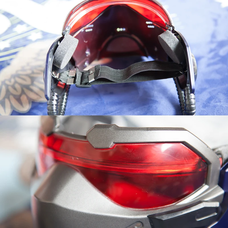 ABS пластик Солдат 76 маски с светодиодный подсветкой для Косплей солдати76 маска