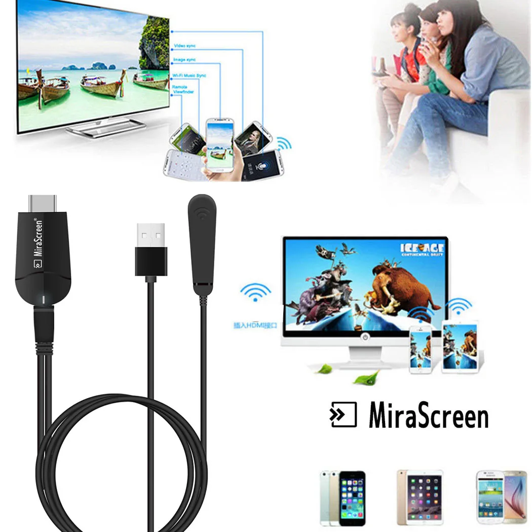 4K HD беспроводной WiFi Дисплей донгл приемник HDMI 1080P TV Stick Miracast Airplay экран Mirroring