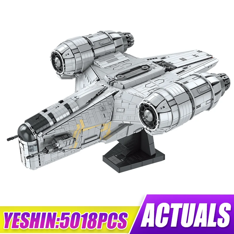 

Строительные блоки Mold KING 21023 Starship, модель бритвы, сборные блоки, конструктор Star Plan, развивающие игрушки для детей, рождественские подарки