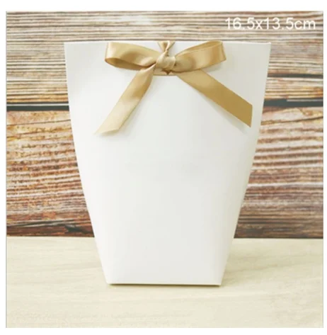 blank 16.5x13.5cm 5 шт. высококлассные черно-белые бронзовые "Merci" Сумки для конфет французские спасибо Свадебные сувениры Подарочная коробка посылка на день рождения - Цвет: blank 16.5x13.5cm