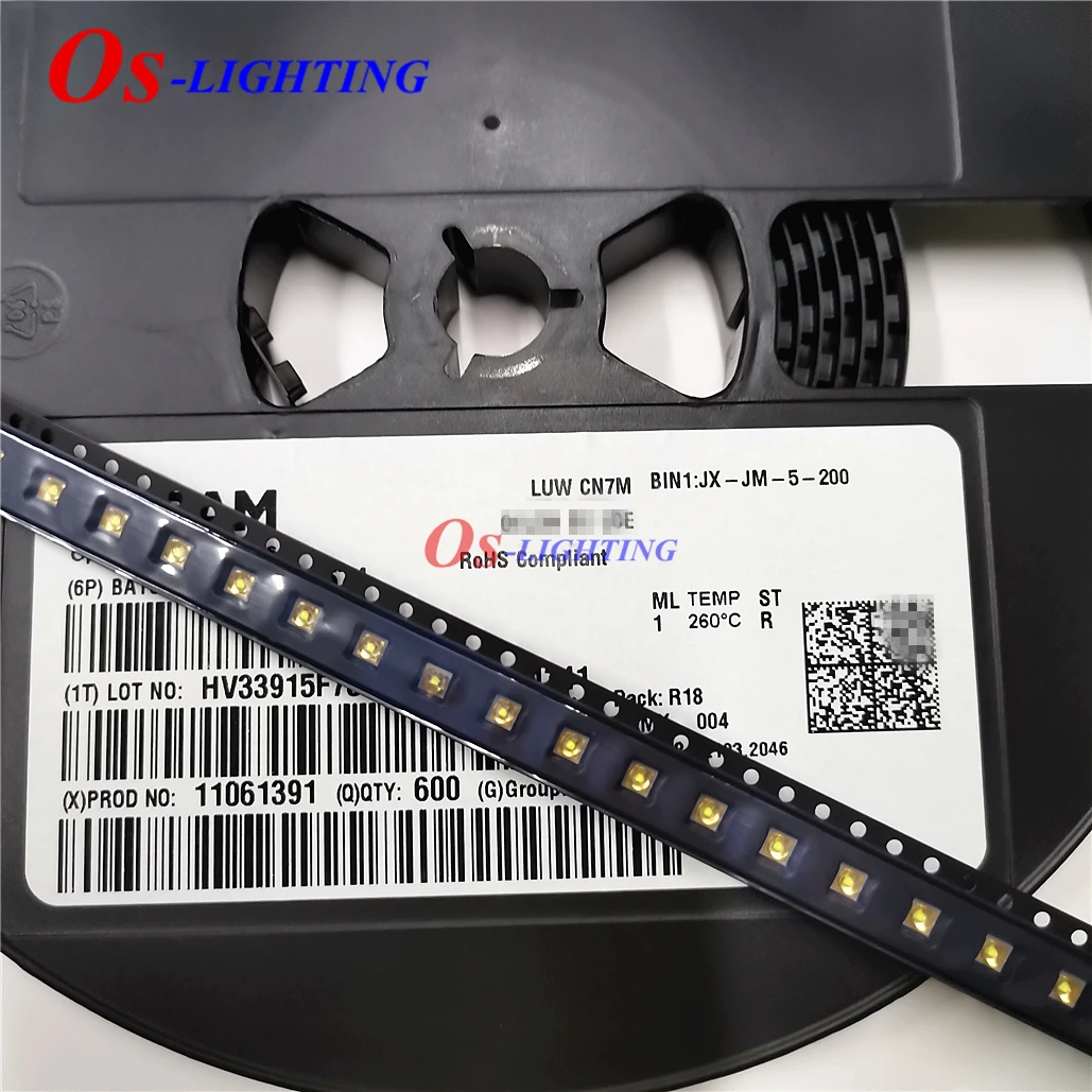 10 шт. LUW CN7M 3030 белый SMD светодиодный 6500K 33 61LM 200mA 3В 0 6 Вт 90 градусов (LUWCN7M BIN: JX JM 5 200)