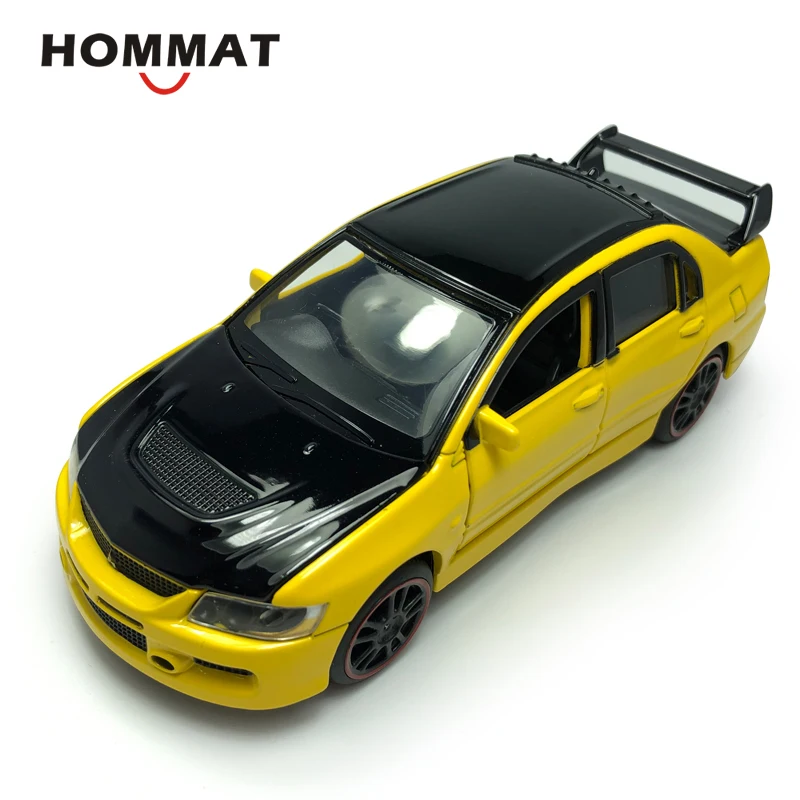 HOMMAT 1:32 Mitsubishi Lancer Evolution IX EVO черная металлическая крыша Литые и игрушечные машинки