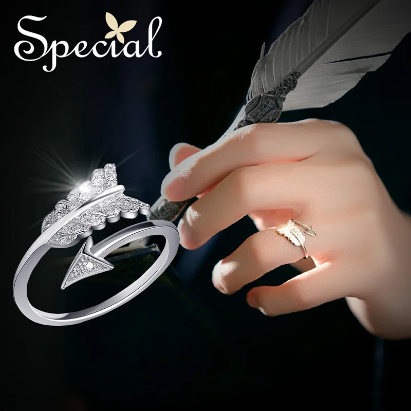 

Special Brand Fashion 925 Sterling Wedding Rings Cupid's Arrow Engagement Rings Concise Jewelry Gifts for Women JZ141106