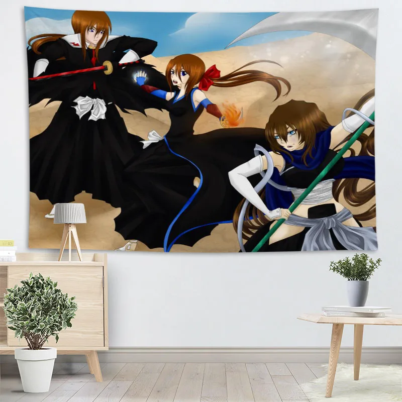 

Bleach Rukia Kuchiki Tapestry Wall Hanging Home Decor Fashion Colorful Decor Printed Tapestry Bedroom Carpet Bed Sheets 2.25