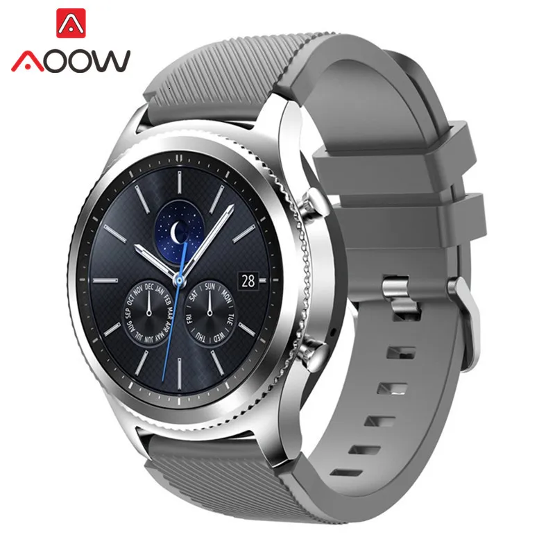 22 мм силиконовый ремешок для часов для samsung Galaxy Watch 46 мм huawei Watch GT Активный браслет ремешок для gear S3 Frontier Classic