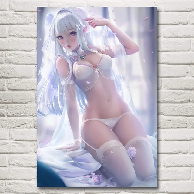 

Home Decor Canvas Painting Anime Sexy Cute Girls Art Posters and Prints Semi-Naked Girls Print Pictures Mural Decoration Bedroom