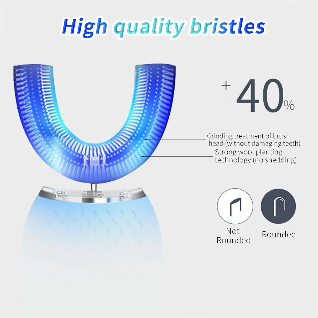 

Electric Toothbrush New U-shaped USB Rechargeable Tooth Brush Adult Electronic Waterproof Silicone Whitening Teeth Brush