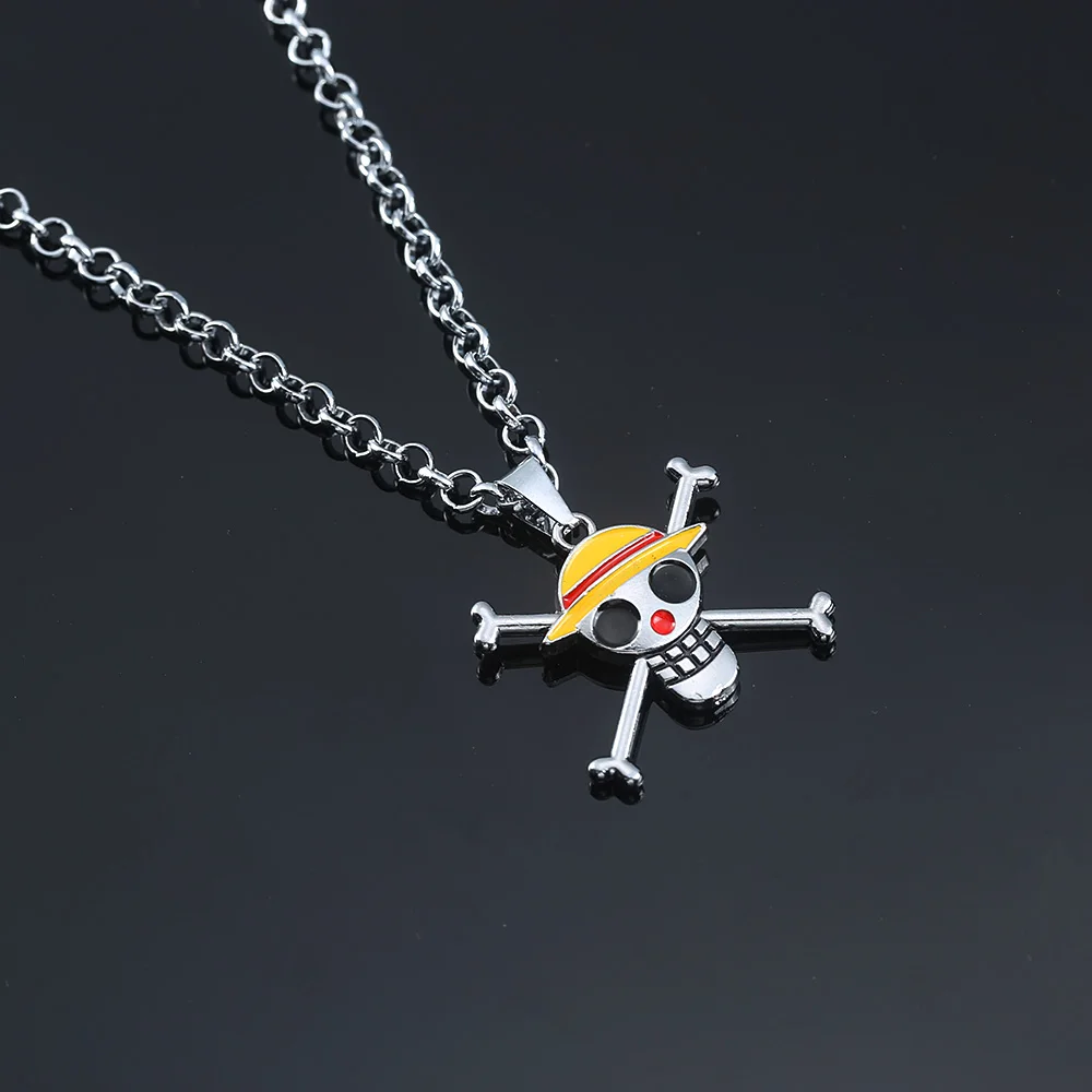 Цепочка с подвеской в виде черепа Луффи Эйс пиратский череп | Украшения и