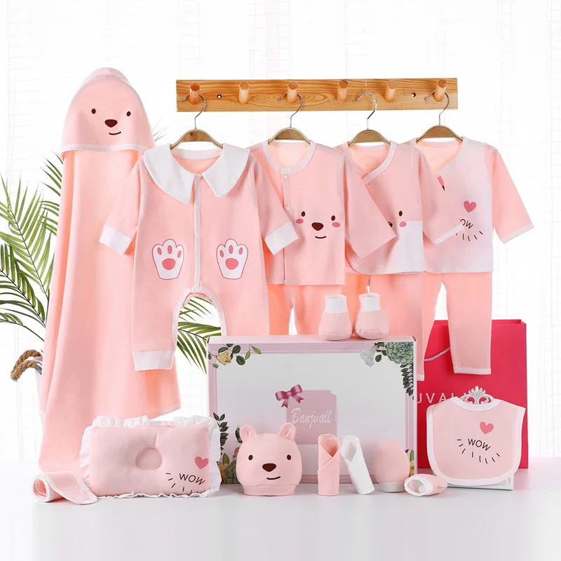 Комплект одежды для новорожденных Подарочная коробка малышей 18 шт. осенне-зимнее