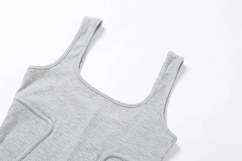 

2020 Women Summer Sexy Bodysuit Jumpsuit Female Playsuit Patchwork Clubwear Fit O Neck Sleeveless Bodycon High Street Homewear