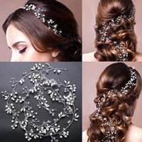hand woven pearl crystal headband hairpin new simple fashion jewelry for bridal