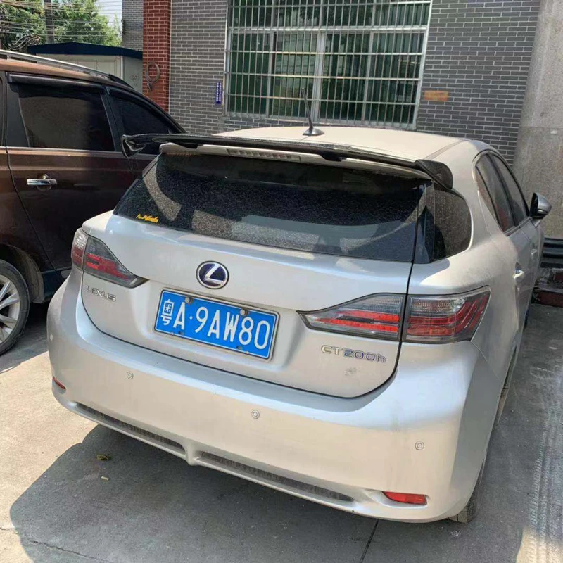 Для Lexus CT200H 2012 2013 украшение автомобиля углеродного волокна задний спойлер на багажник