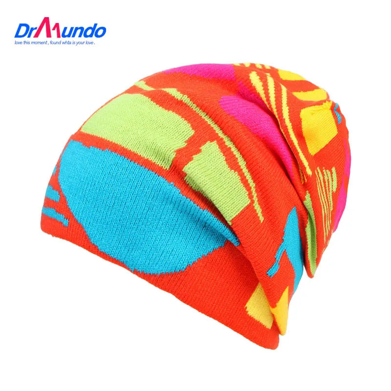 Вязаная шапка для катания на коньках зимняя с черепом вязаная Лыжная (шерстяная