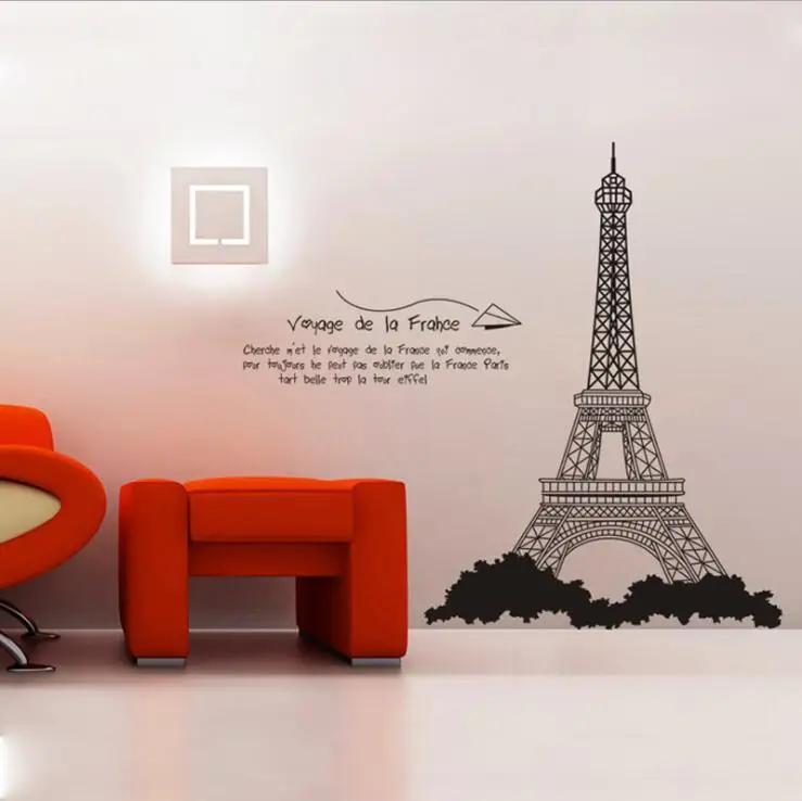 

Landscape poster Paris Tower wall sticker Living room bedroom wall decoration Modern art mural home decoration accessories
