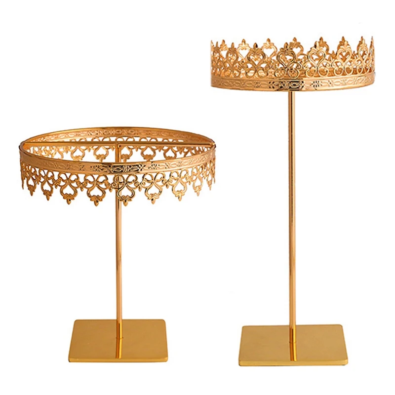 

2 Pcs Jewelry Rack Household Princess Gift Hanging Earring Rack Storage Display Display Props Necklace Crown, L & S