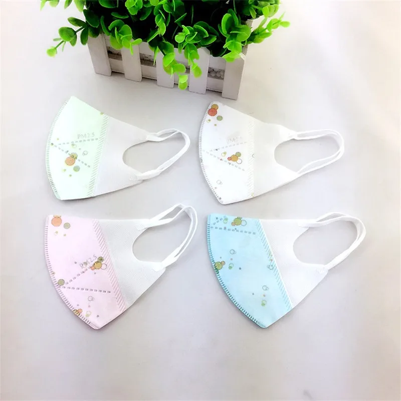 5pcs Child Folding Nonwoven Dust Anti Fog Disposable Mask Cute Colorful Cartoon Printed 3Layers Respirator | Красота и здоровье