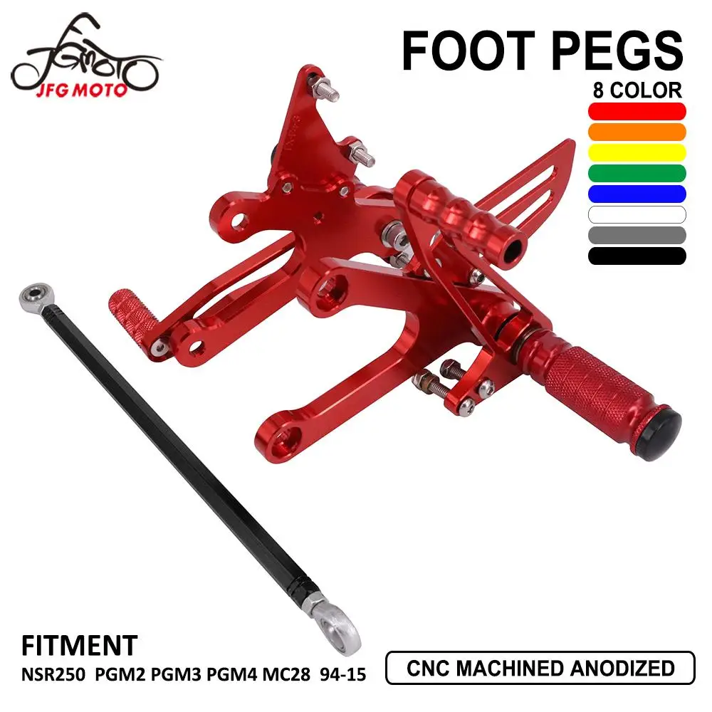 

Adjustment Adjustable Motorcycle Footrests Alloy Rear Footpeg Foot Rests For Honda NSR250 PGM2 PGM3 PGM4 MC28 1994-2014 2015