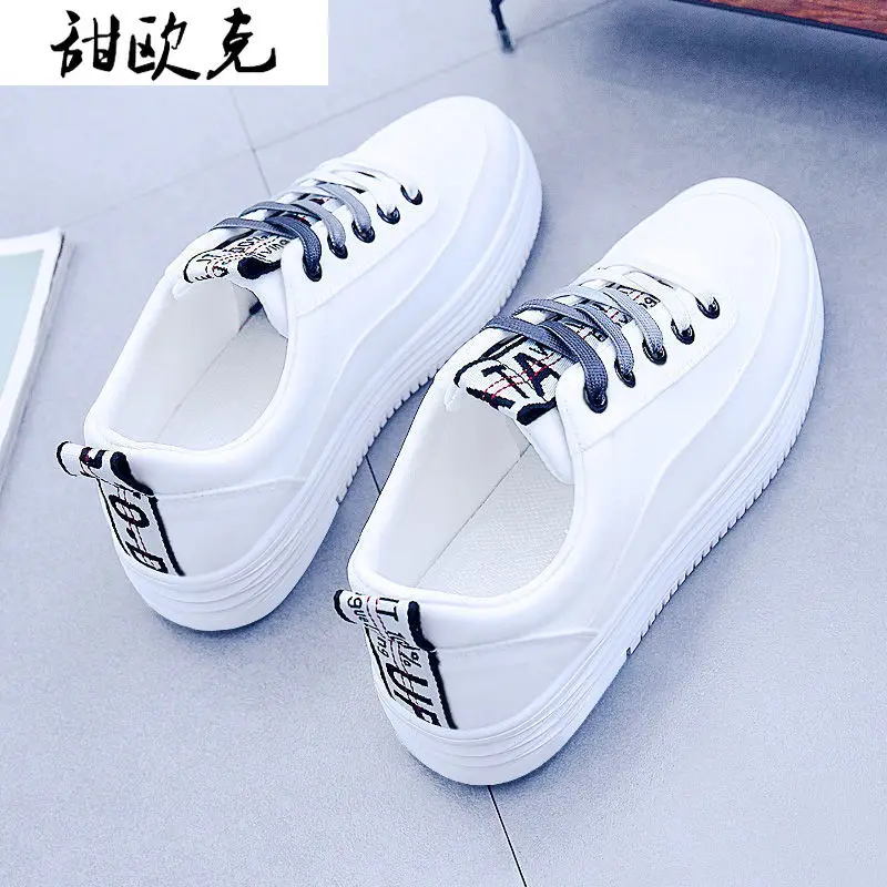 

2021 Women's Comfortable Breathable Casual Shoes Fashion Women's Shoes Autumn Women's Lace-up Non-slip Wear-resistant Sneakers