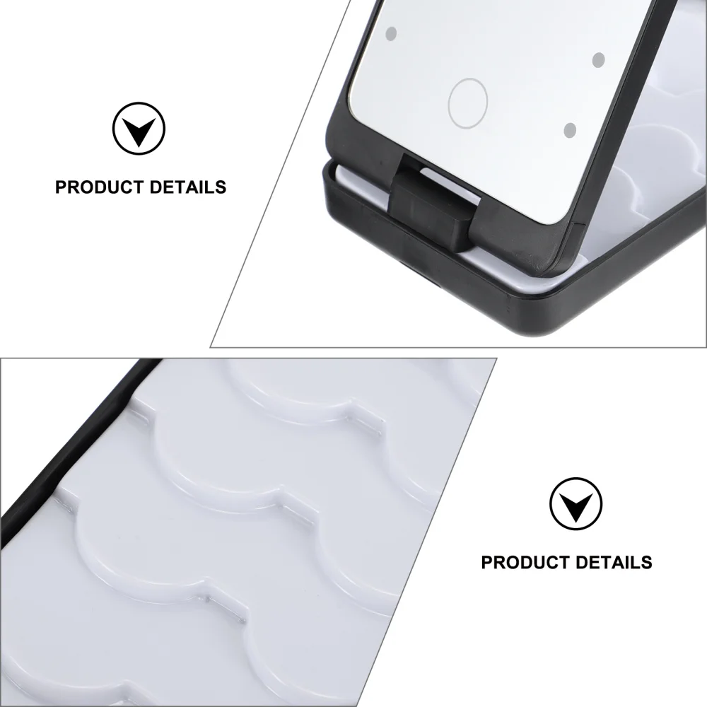 

Eyelash Holder Case Eyelashes Storage Box with Makeup Mirror and LED Light