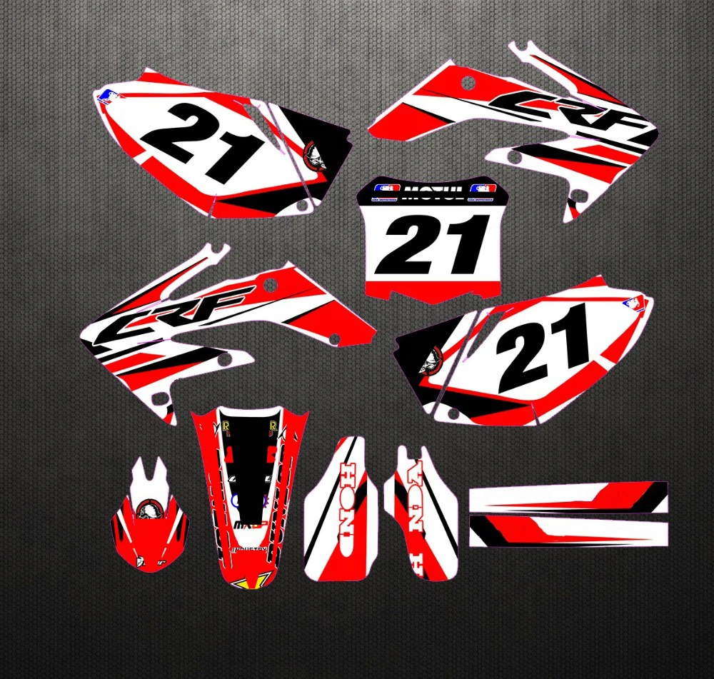 Индивидуальные графические и Фоновые наклейки для Honda CRF 250 R CRF250R 2008 2009 250R 08