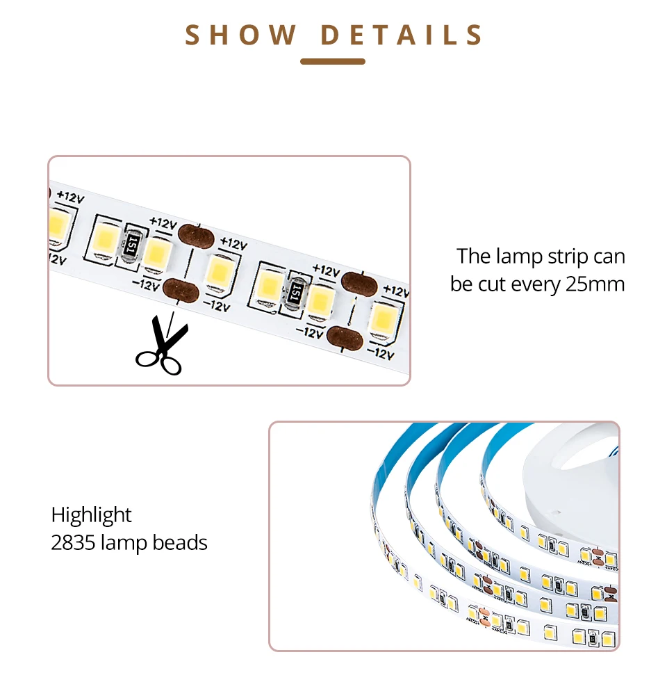 5 м супер яркий 2835 SMD Светодиодные ленты света+ 12V 24V 3A Питание 600/840/900/1020/1200 светодиодный s Диодная лента 4000K 3000K 10000K