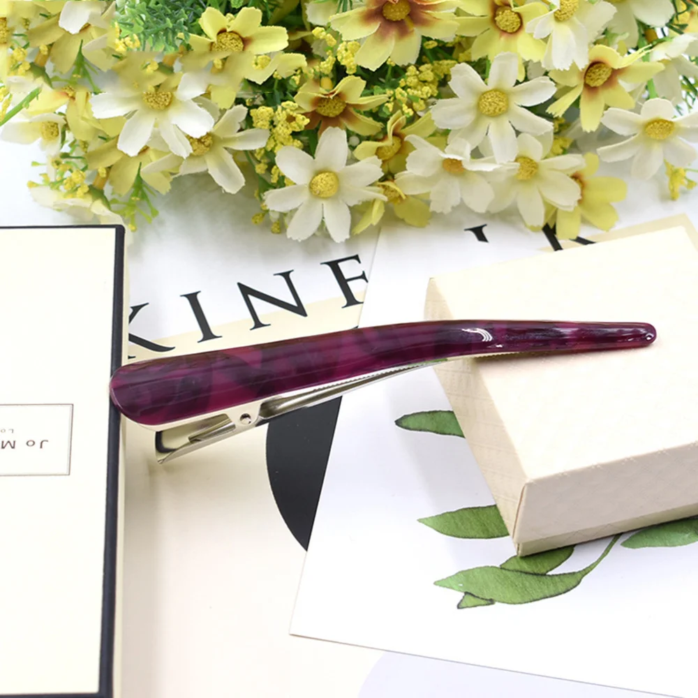 

6Pcs Duck Teeth Bows Hair Clips Large Hair Grip Hairdressing Chic Styling Claw Hair Barrettes Makeover Pinch Clip Headdress