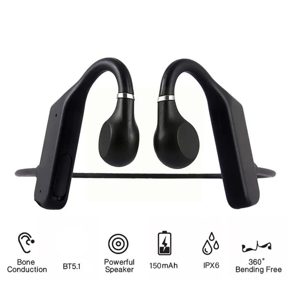 

G3 наушники с костной проводимостью, Bluetooth Беспроводная спортивная Гарнитура, стереонаушники с микрофоном для