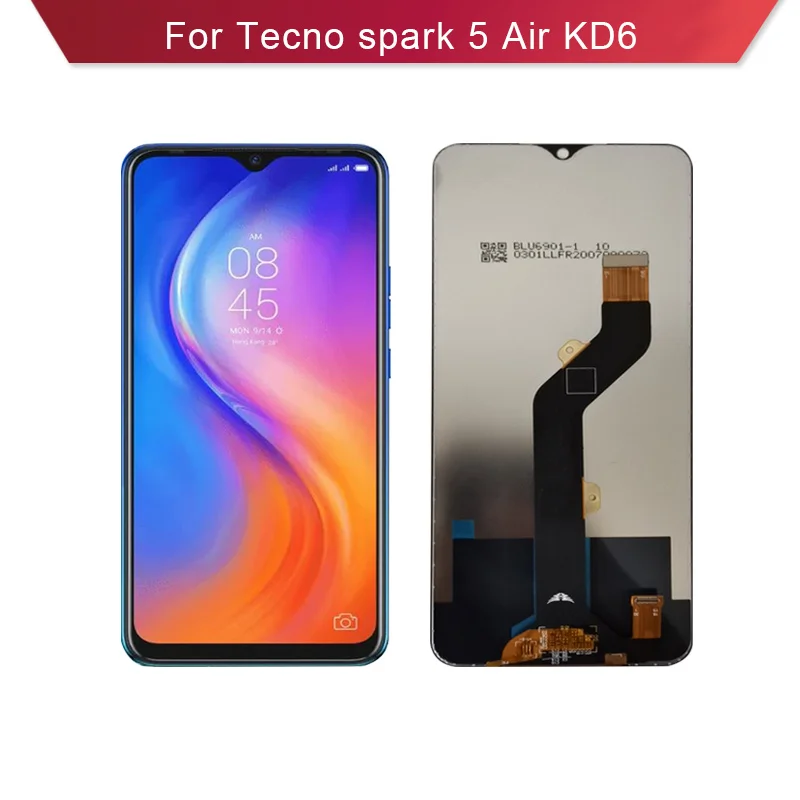 For Tecno Spark 5 Air KD6 LCD Display And Touch Screen Digitizer Assembly KD6a LCD Screen Complete Replacement Phone Parts