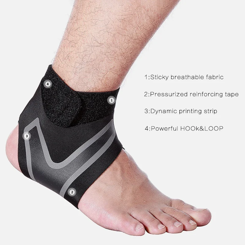 

Ankle Support Brace Elasticity Adjustable Running Basketball Protect Foot Bandage Sprain Prevent Sport Fitness Guard Bands New