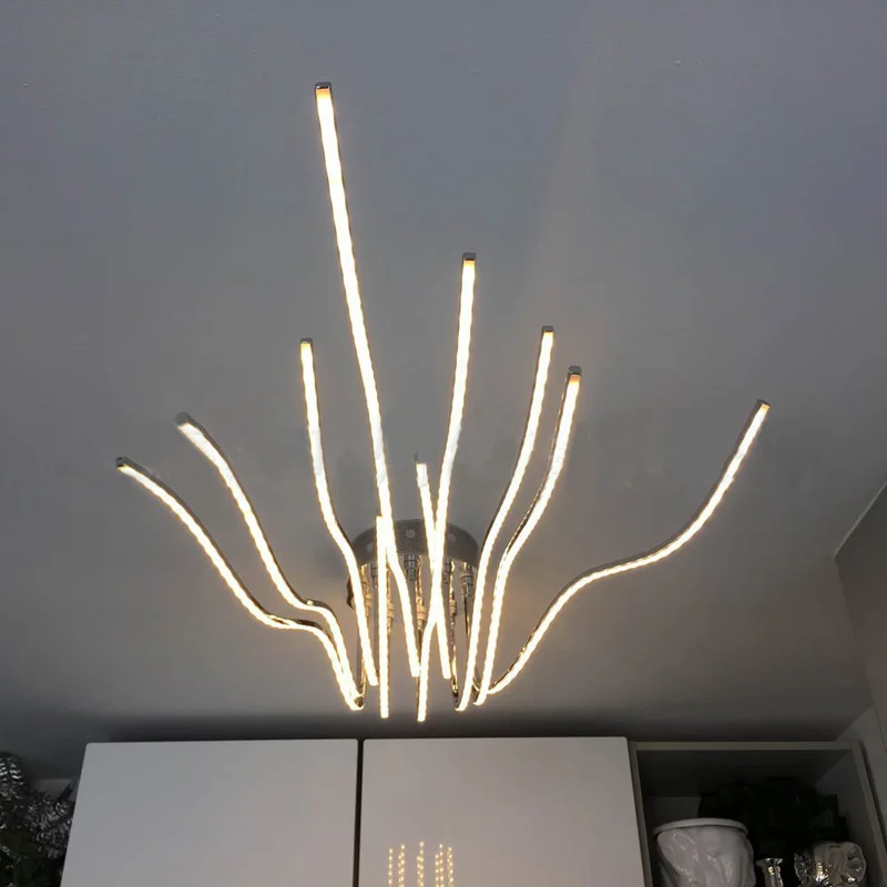 Светильник потолочный светодиодный 140 см серебристый алюминиевый корпус - купить