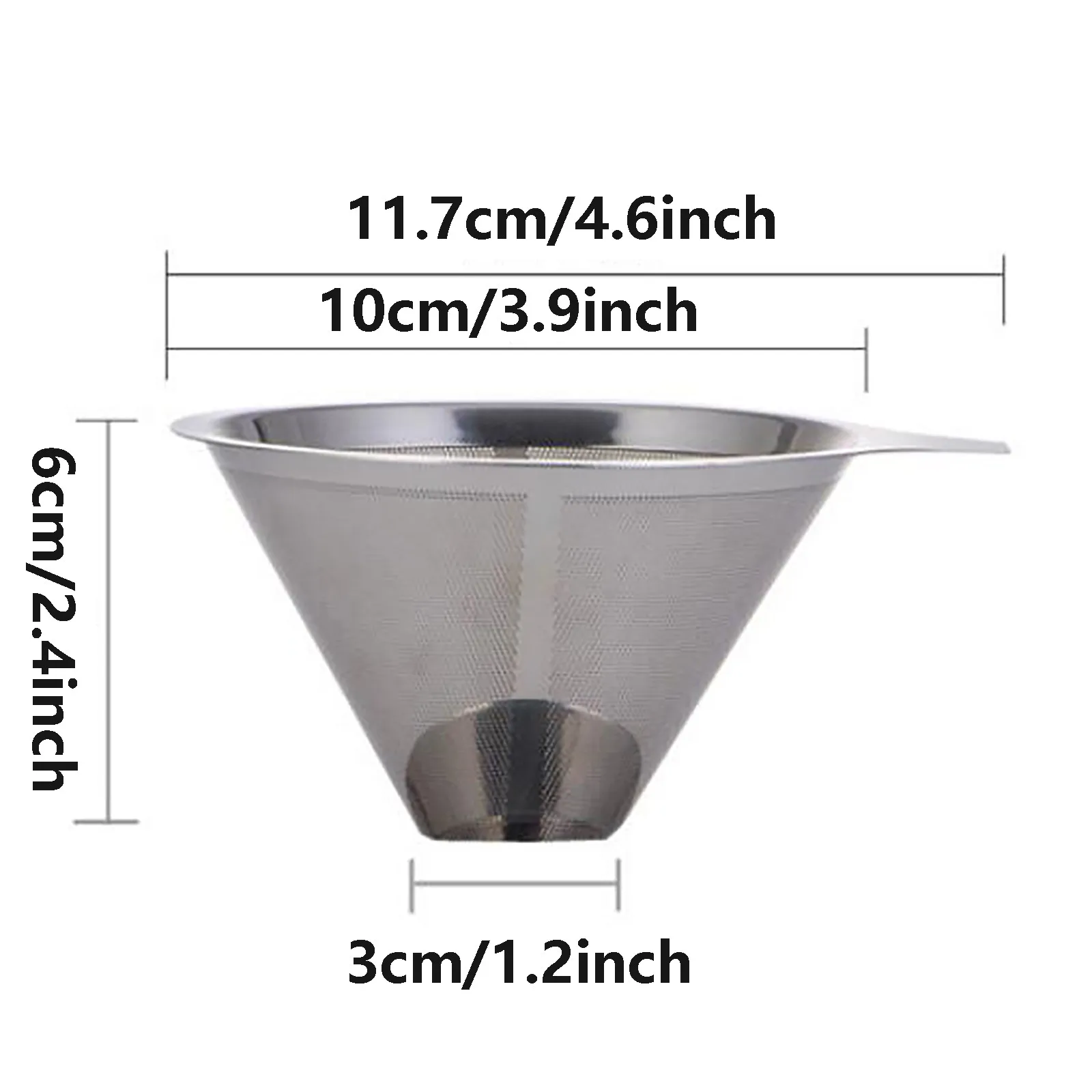 

Coffee Filters 2pc Stainless Steel Hand-pushed Coffee Filter Tea Filter Paper Filter-free Filter