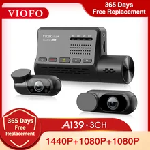 VIOFO A139 Car DVR 3 Channel Dash Cam with GPS Built in Wifi Sony Sensor Rear View Car Camera IR Interior Video Recorder 1080P