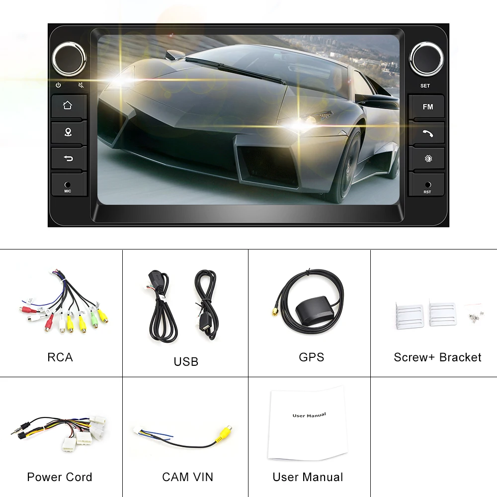 Podofo 1G+ 16G Android 8,1 Автомагнитола 7 ''автомобильное радио для машины Стерео gps MP5 MirrorLink для Toyota Corolla мультимедийный плеер