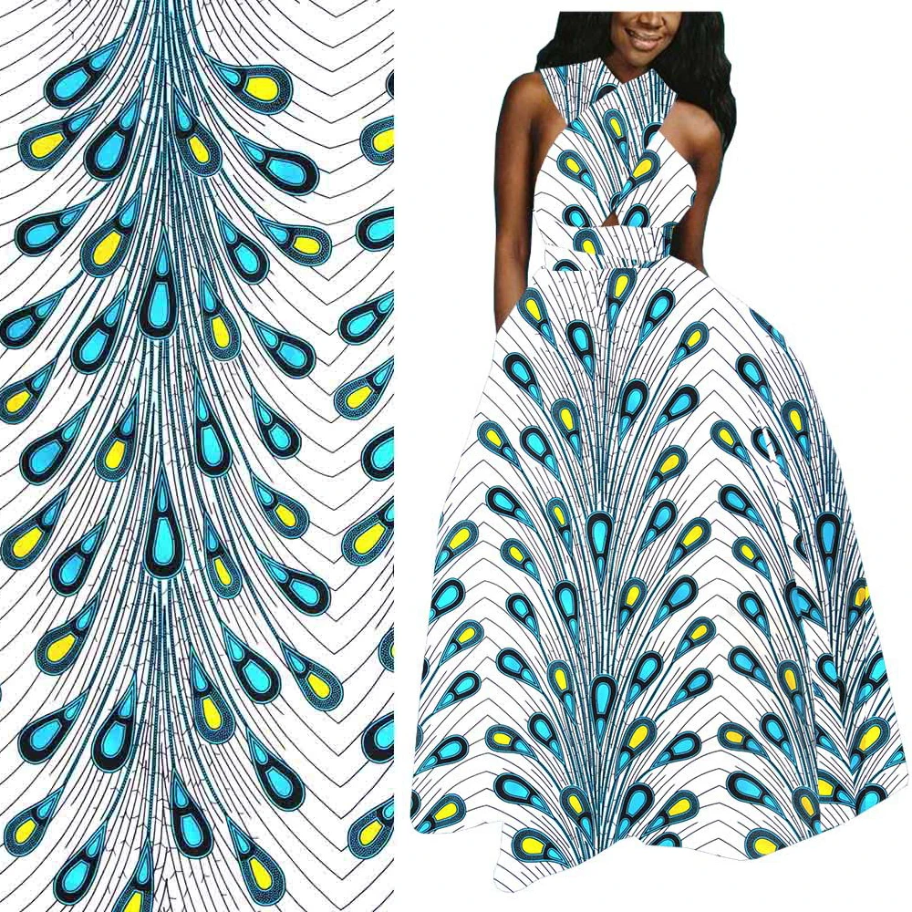 Африканский Традиционный национальный костюм хлопок батик двусторонняя печать