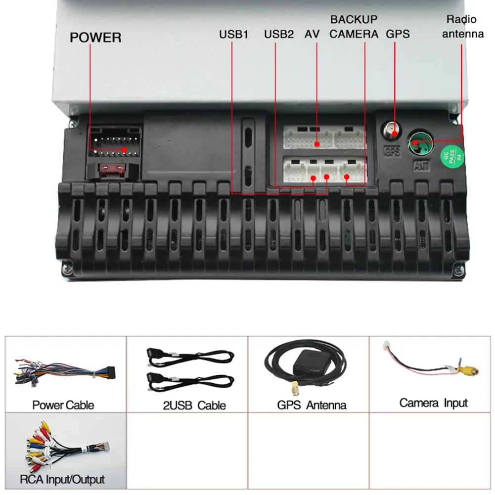 Автомобильный мультимедийный проигрыватель с сенсорным экраном 10 1 дюйма GPS Wi-Fi