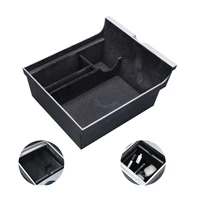 car central armrest storage box for tesla model 3 y 2021 2022 accessories hidden box cup holder flocking organizer containersr