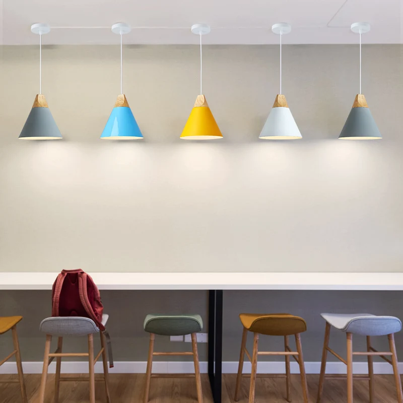 Скандинавская легкая деревянная Подвесная лампа кухонные подвесные светильники