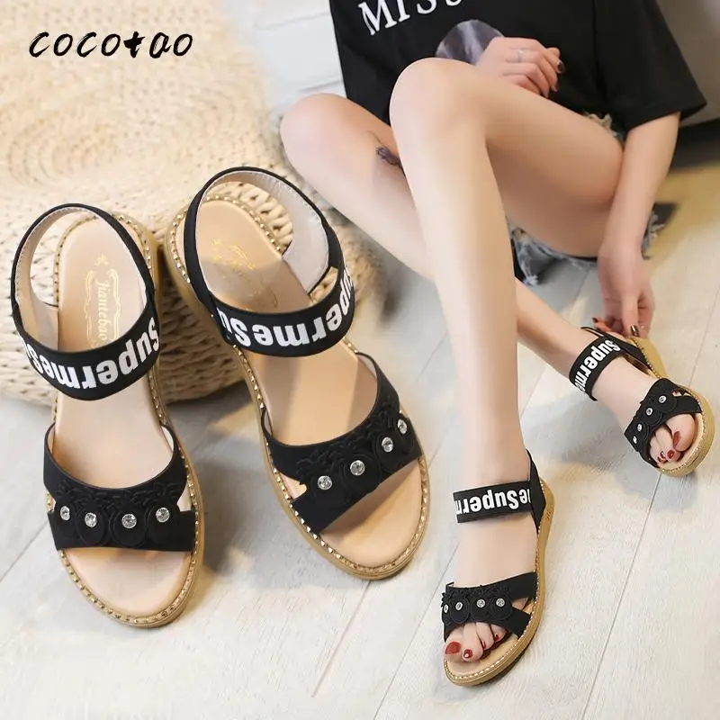 Весна-лето 2020 новые модные удобные Студенческие сандалии в римском стиле с