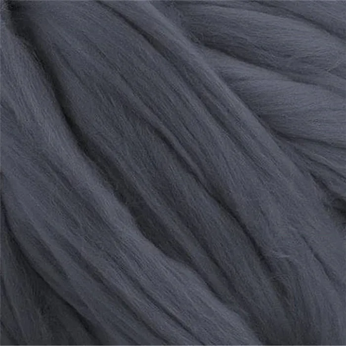 Dark Grey 1000 г/шар супер толстая натуральная шерсть крупная пряжа войлочная шерстяная фитильная пряжа для прядения ручного вязания пряжа Diy одеяло поставка - Цвет: Dark Grey