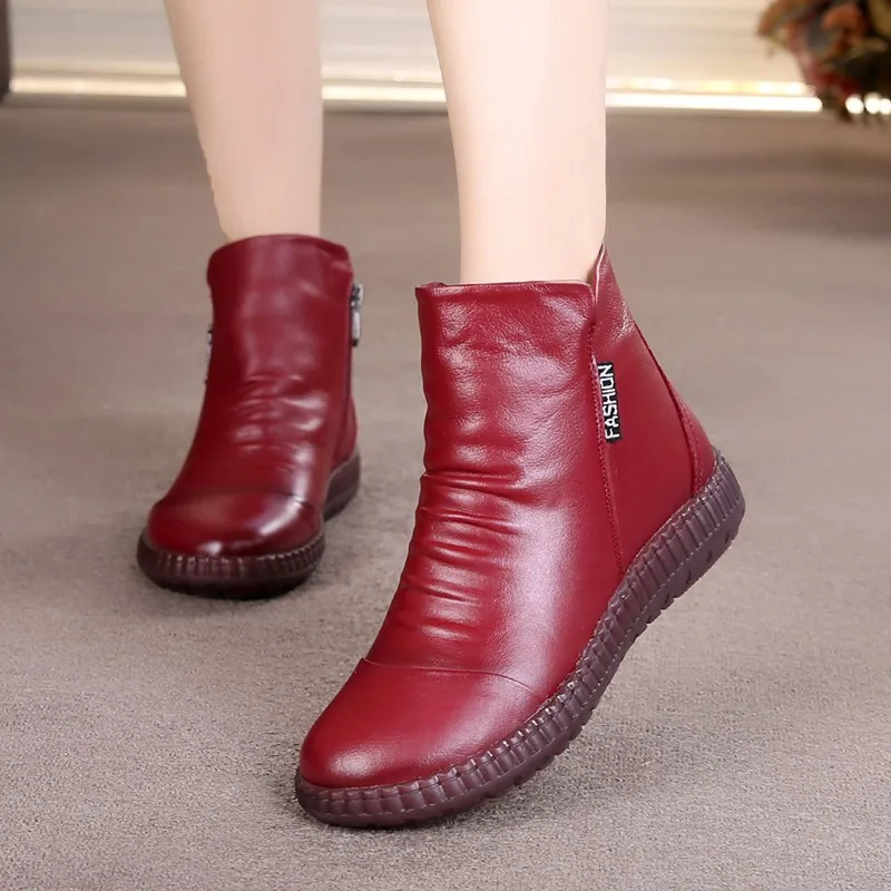 Новейшая модель Большие Размеры размеры 35 43 и выше Зимние ботильоны из