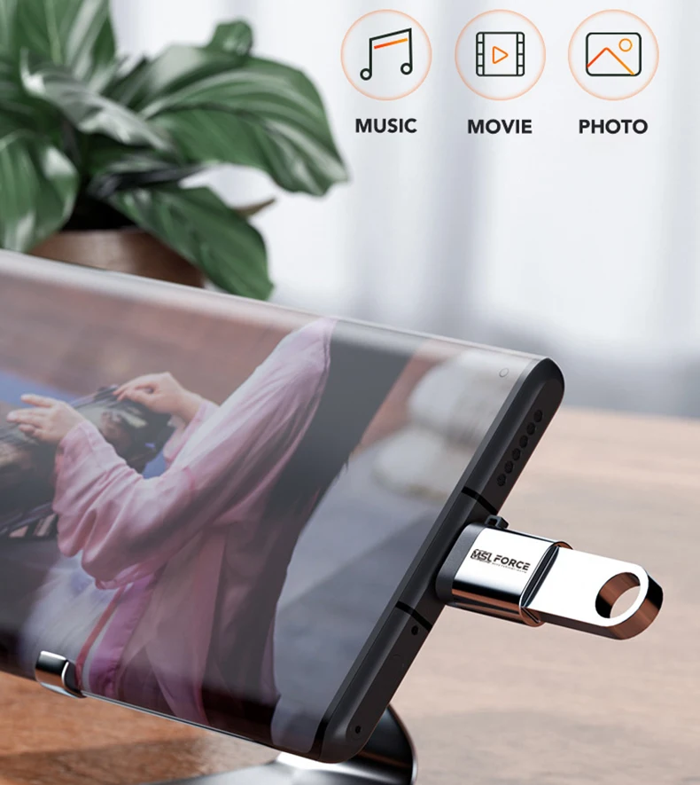 Адаптер USB C OTG Thunderbolt 3 0 Женский адаптер с брелоком для Macbook pro Air Samsung S10 S9 | Мобильные