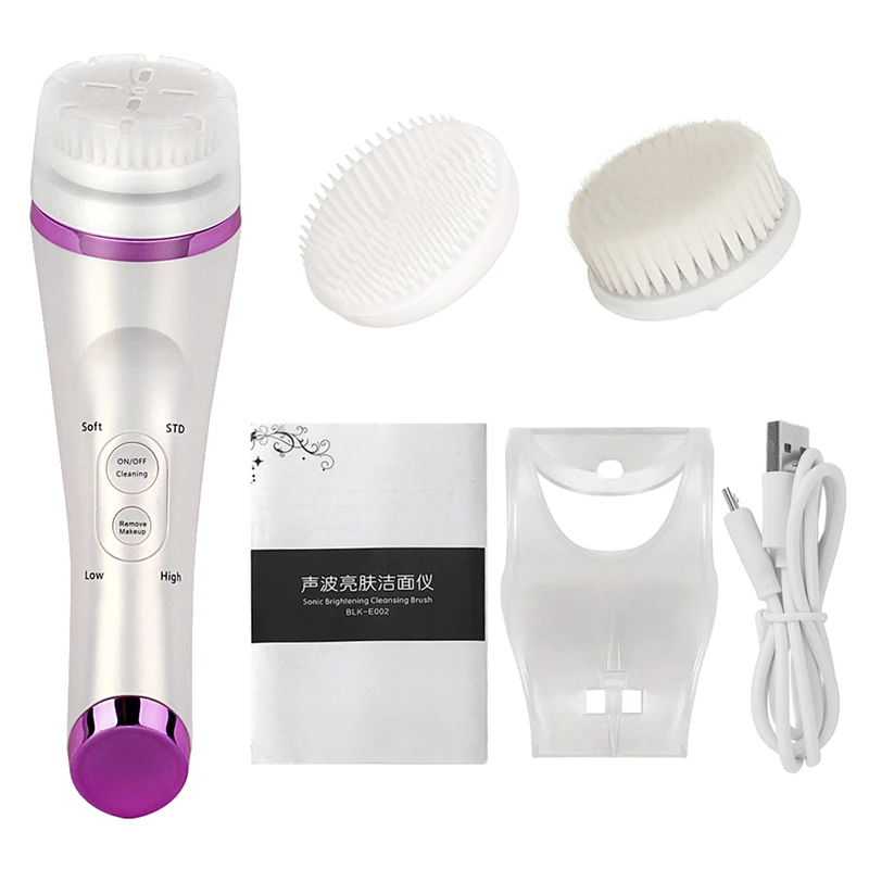 Электрощетка для чистки лица AOKO 3 в 1 ультразвуковой очиститель пор вибрация
