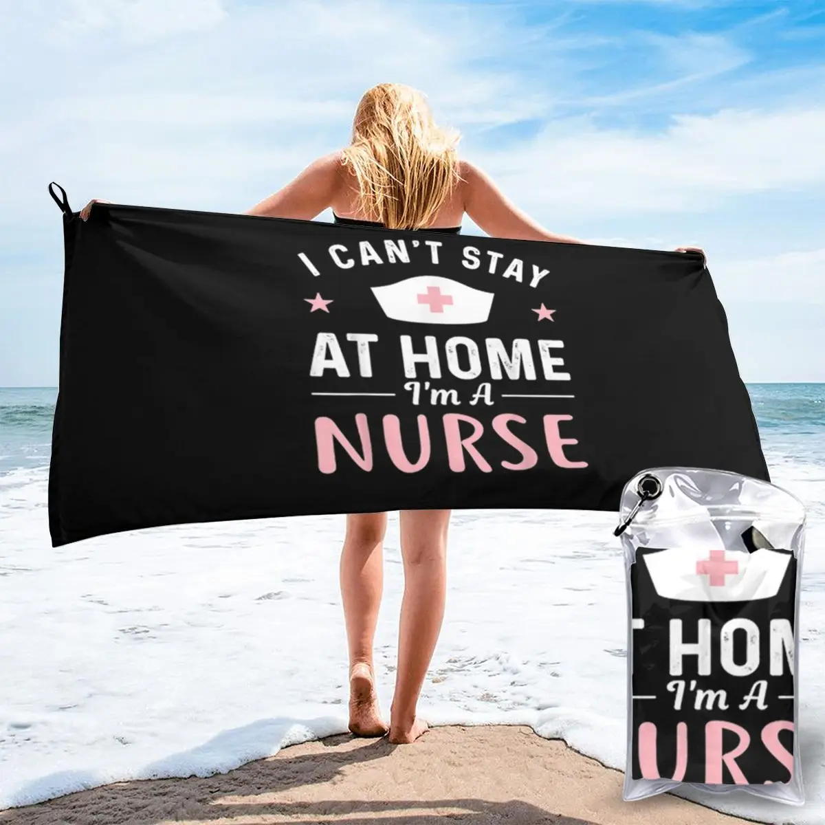 Забавный подарок я не могу остаться дома медсестра цветной унисекс хипстерское