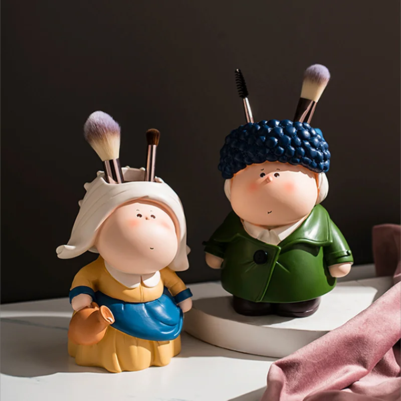 

Милый Декор для комнаты, милый творческий персонаж художника, украшение для офисного стола, аксессуары для дома и офиса, хранение, эстетичес...