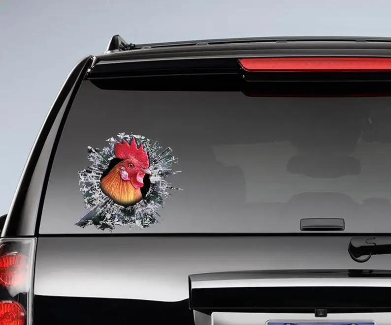 

2021 Red Rooster window sticker, car sticker, Rooster car decal, funny sticker