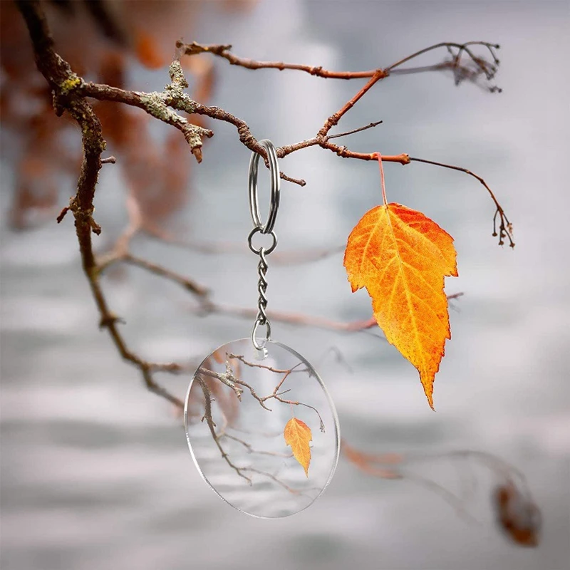 Круглые прозрачные акриловые диски заготовки для брелоков диаметром 2 дюйма