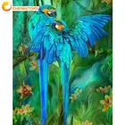 Картина по номерам CHENISTORY с изображением голубого попугая, наборы для детей, ручная роспись, уникальный подарок, 60x75 см, рамка, картина с изображением масла по номерам