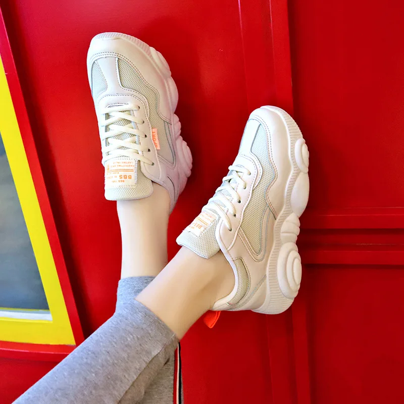 Для женщин Коренастый спортивная обувь 2019 новые весенние модные Медвежонок