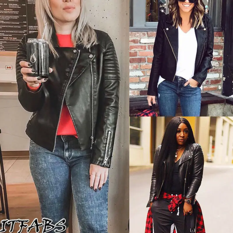 Women's Long Sleeve Turn Down Collar Jacket Loose Winter Warm Leather Suit Street Big Size | Женская одежда